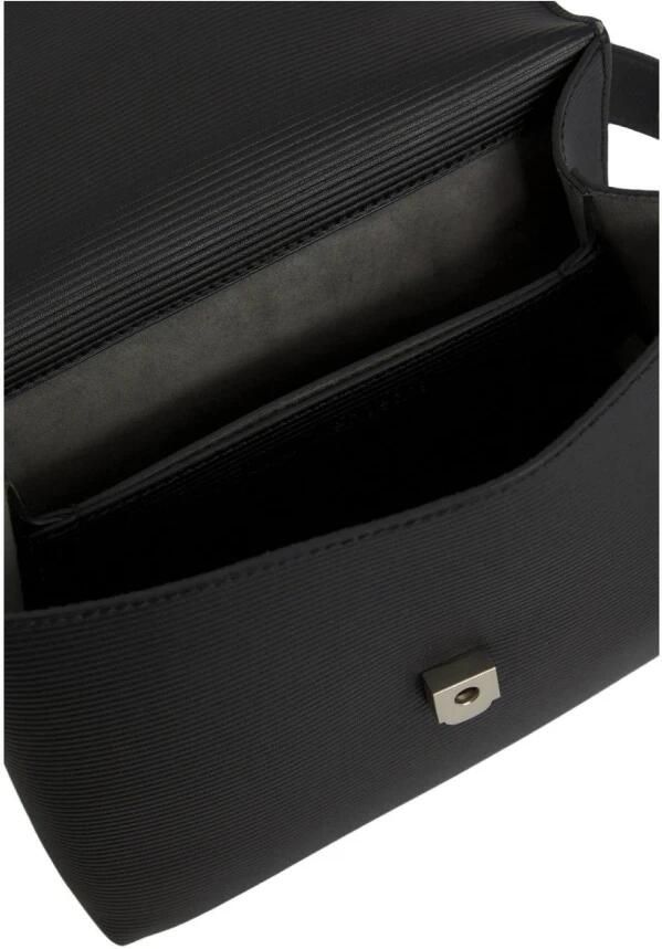 Calvin Klein Gestructureerde PU Leren Handtas Noir Black Dames - Foto 2