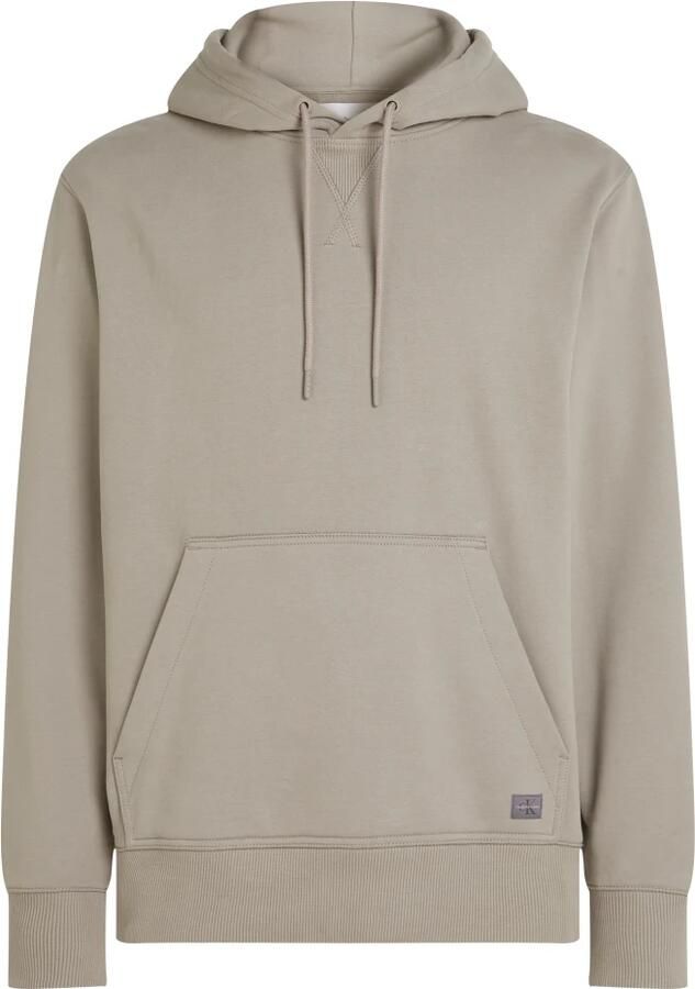 Calvin Klein Sweatshirt WOVEN LABEL HOODIE Kangoeroezak logoborduring