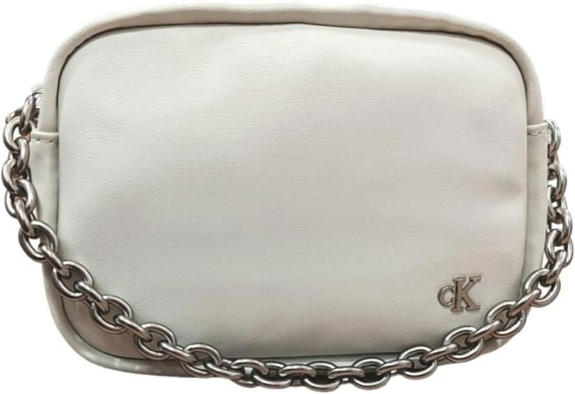 Calvin Klein Ketting Camera Tas Lente Zomer Collectie Beige Dames