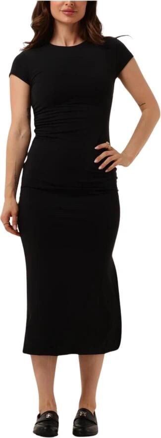 Calvin Klein Modal Detail Dress Elegant Zwart Midi Black Dames - Foto 6