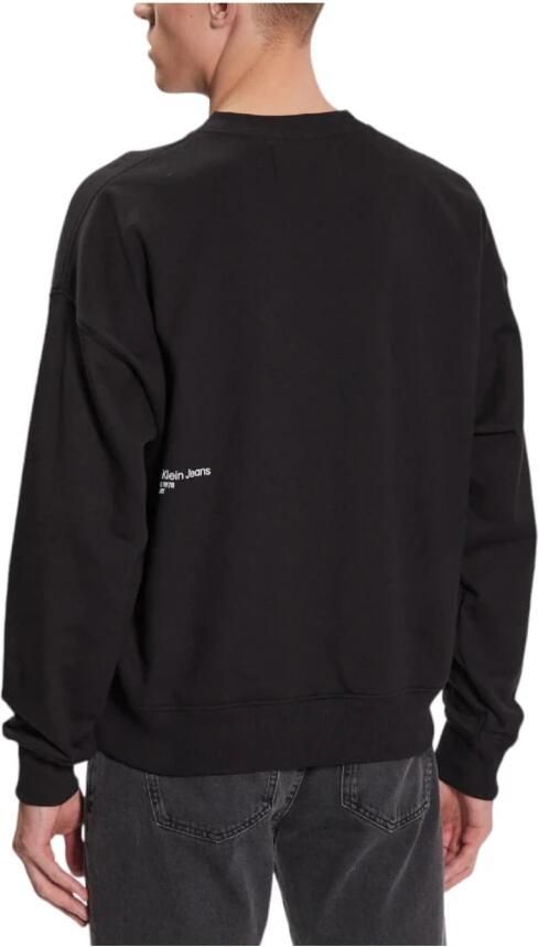 Calvin Klein Moderne Brushstroke Crew Neck Sweater Black Heren - Foto 2