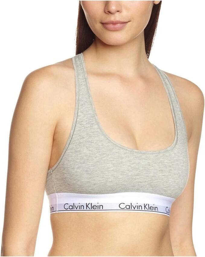 Calvin Klein Sportieve Grijze Sportbeha met Rubberen Letters Gray Dames - Foto 8