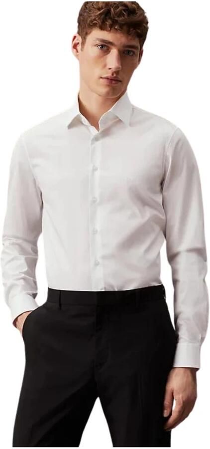 Calvin Klein Businessoverhemd POPLIN STRETCH SLIM SHIRT met kent-kraag logoprint op borsthoogte - Foto 14