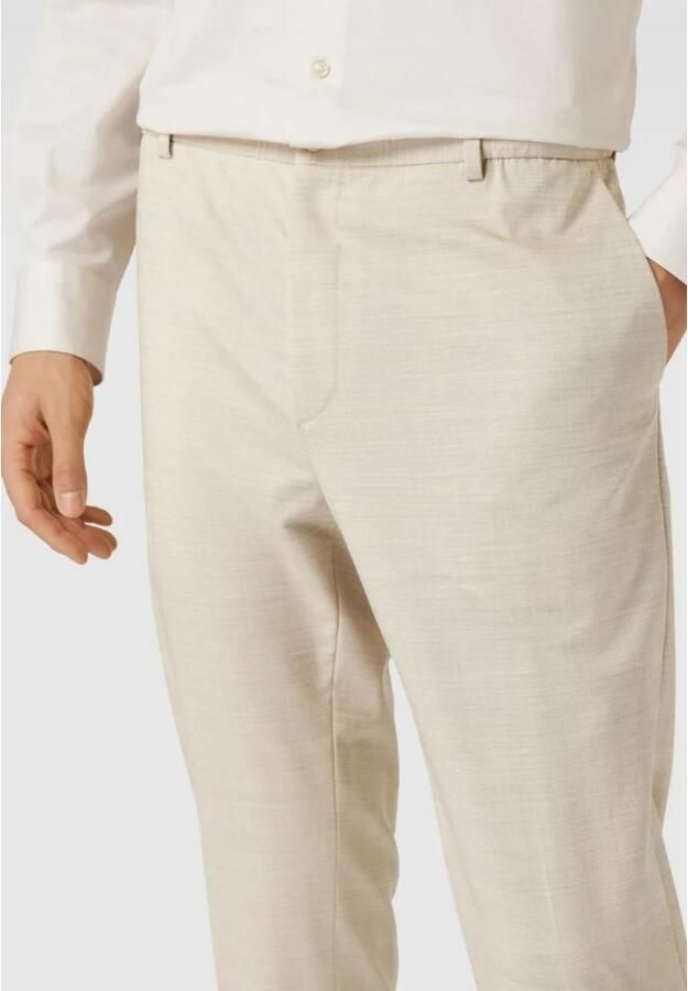 Calvin Klein Moderne textuur taps toelopende broek Beige Heren