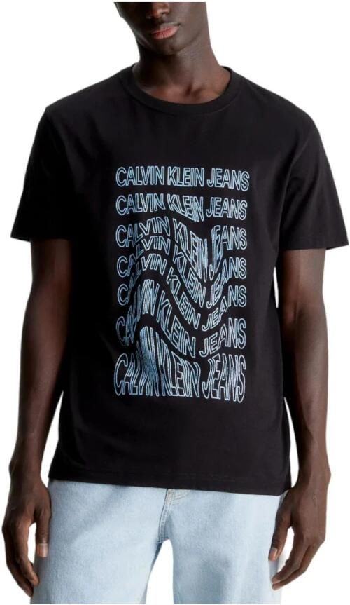 Calvin Klein Moderne Verfijnde Zwarte T-shirt Black Heren