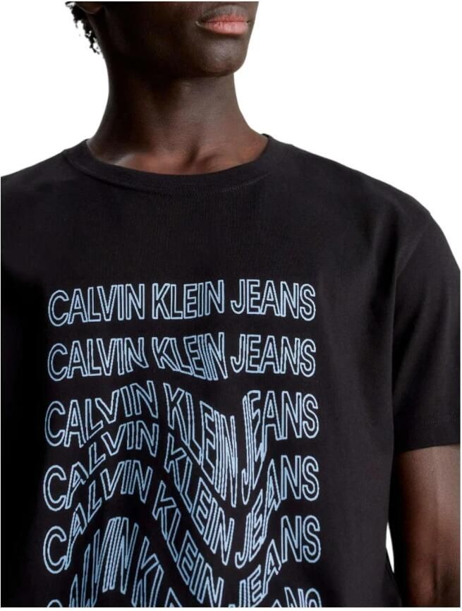 Calvin Klein Moderne Verfijnde Zwarte T-shirt Black Heren - Foto 2