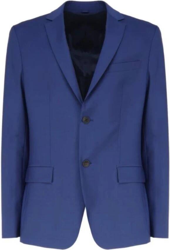 Calvin Klein Elastische wollen jas met revers Blue Heren - Foto 4