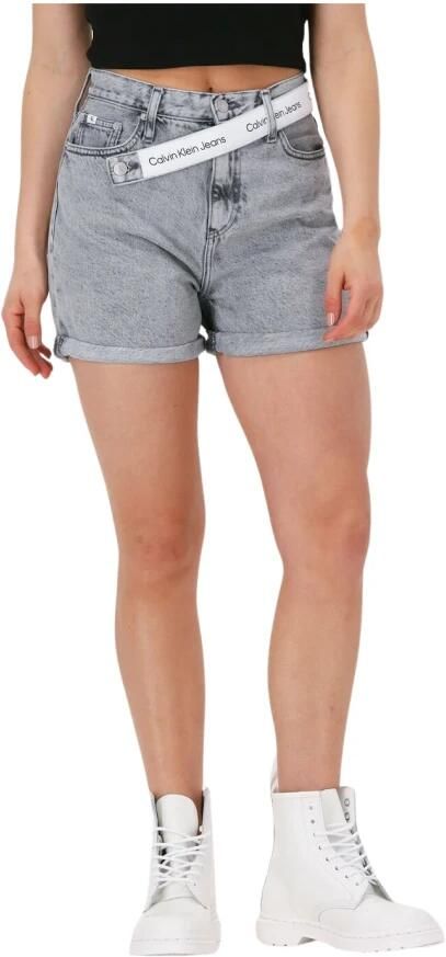 Calvin Klein Mom Denim Shorts in Lichtgrijs Blue Dames - Foto 6