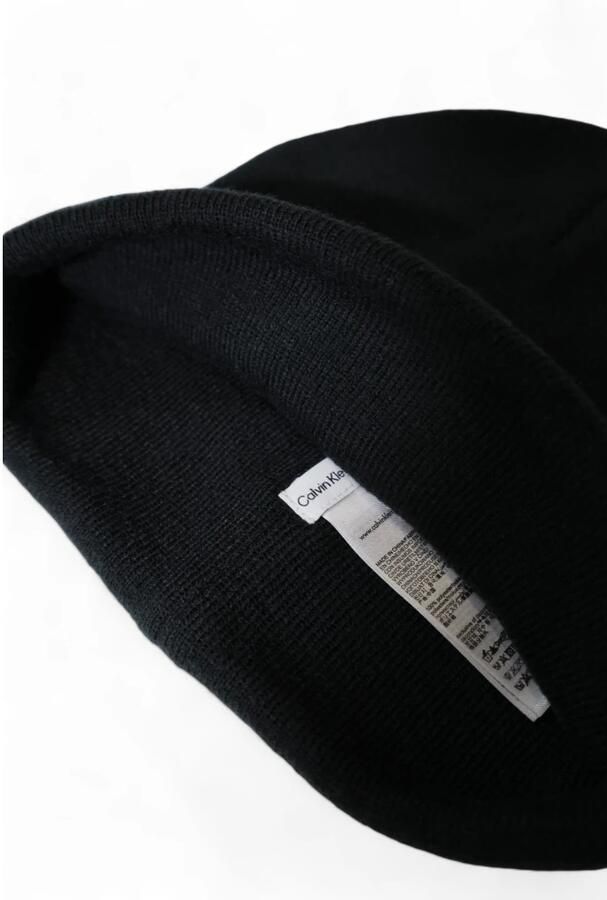 Calvin Klein Monogram Geborduurde Herenpet Herfst Winter Black Heren - Foto 2