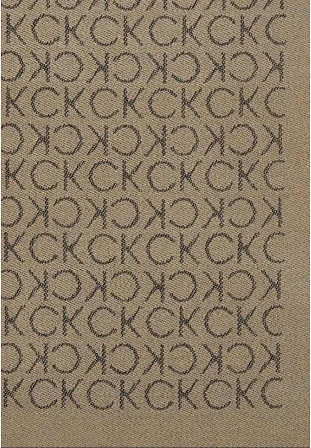 Calvin Klein Monogram Movam Licht Sjaal voor Mannen Brown Heren