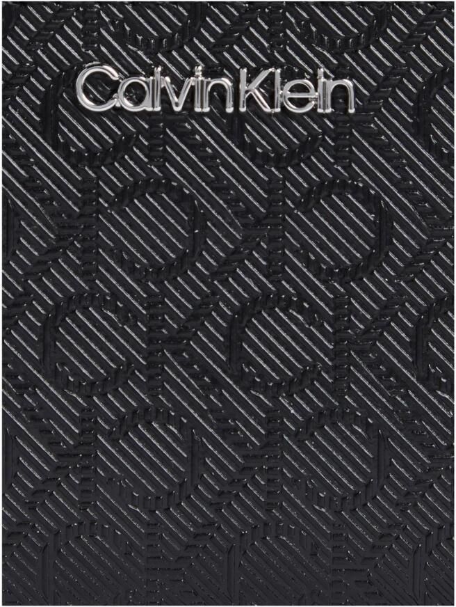 Calvin Klein Monogram Portemonnee Zwart PU Leer Black Dames