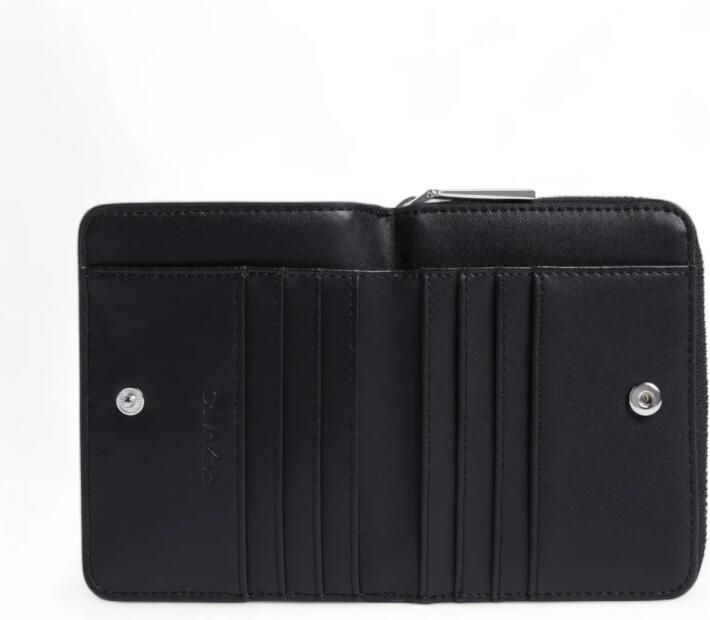 Calvin Klein Monogram Portemonnee Zwart PU Leer Black Dames - Foto 2