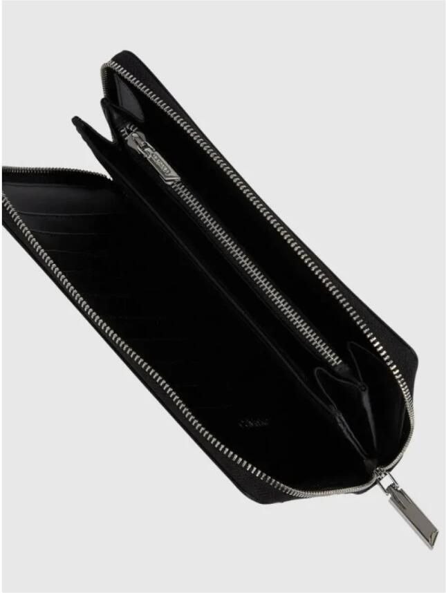 Calvin Klein Gestructureerde Zwarte Portemonnee voor Vrouwen Black Dames - Foto 2