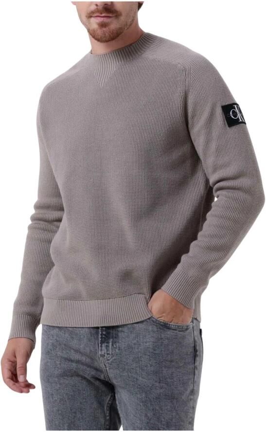 Calvin Klein Jeans Beige Katoenen Gebreide Kleding Lange Mouwen Ronde Hals Beige Heren - Foto 5