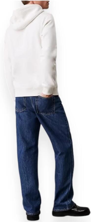 Calvin Klein Jeans Geborduurde Hoodie Wit Sweater White Heren - Foto 2