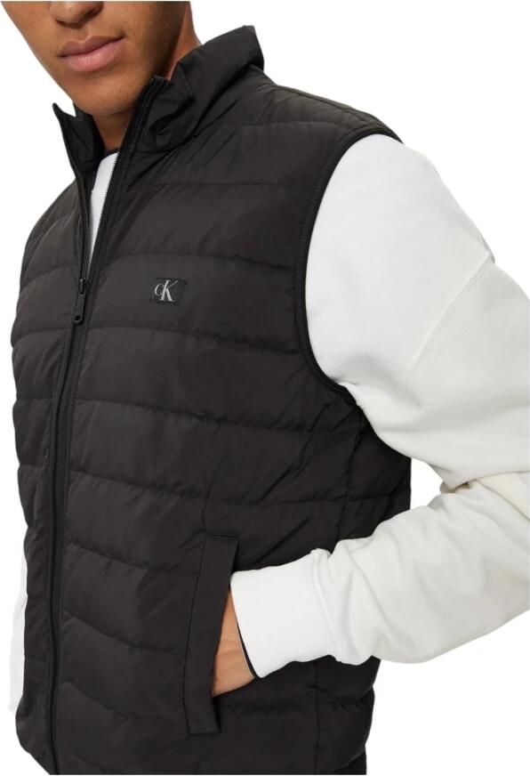 Calvin Klein Jeans Stijlvolle Mouwloze Jas voor Mannen Black Heren