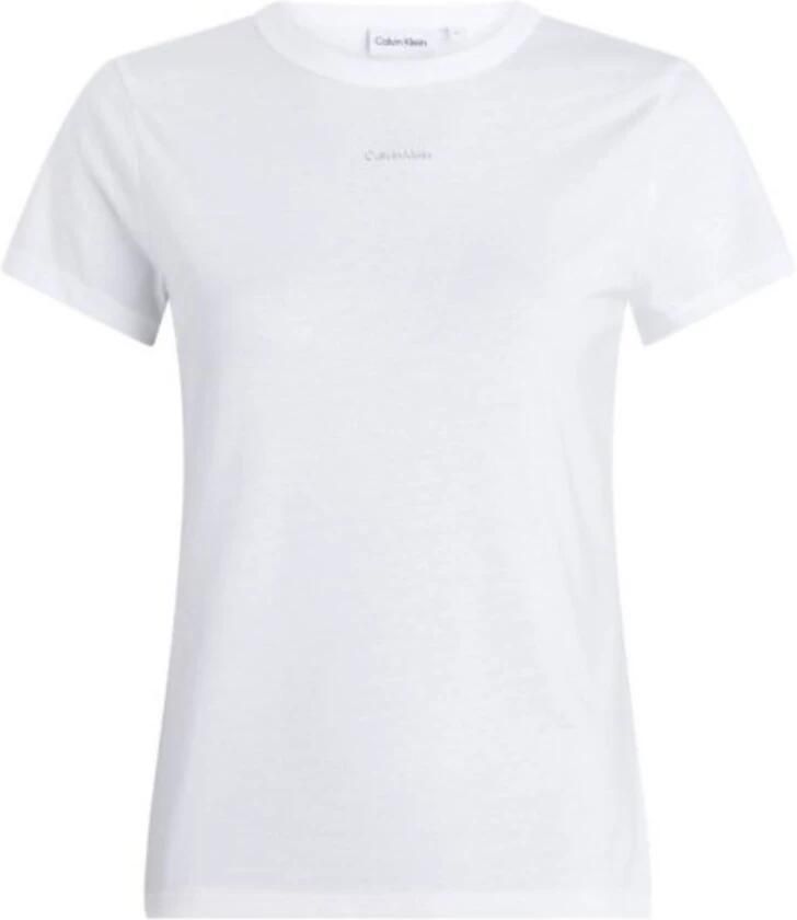 Calvin Klein Nano Logo Slim Tee voor Vrouwen White Dames - Foto 4