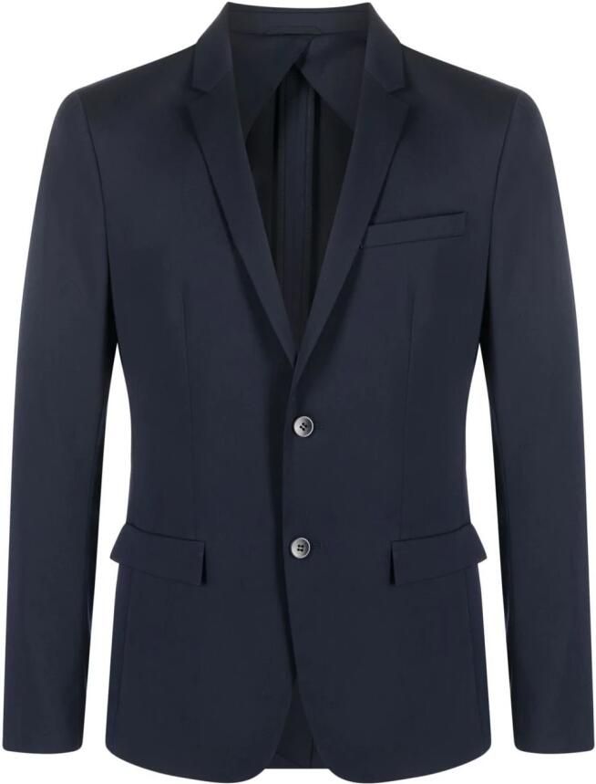 Calvin Klein Navy Blauwe Single-Breasted Blazer Blue Heren