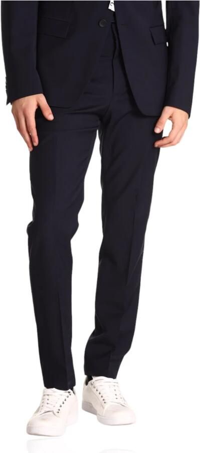 Calvin Klein Moderne Wollen Blend Regular Broek Blue Heren - Foto 6