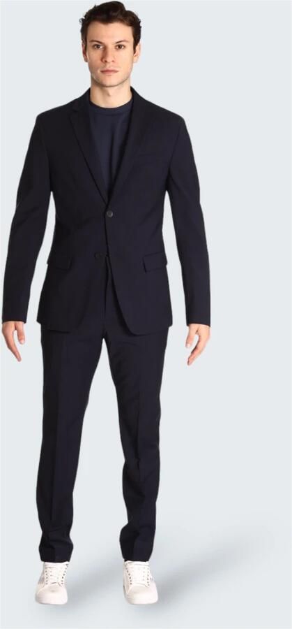 Calvin Klein Moderne Wollen Blend Regular Broek Blue Heren - Foto 5