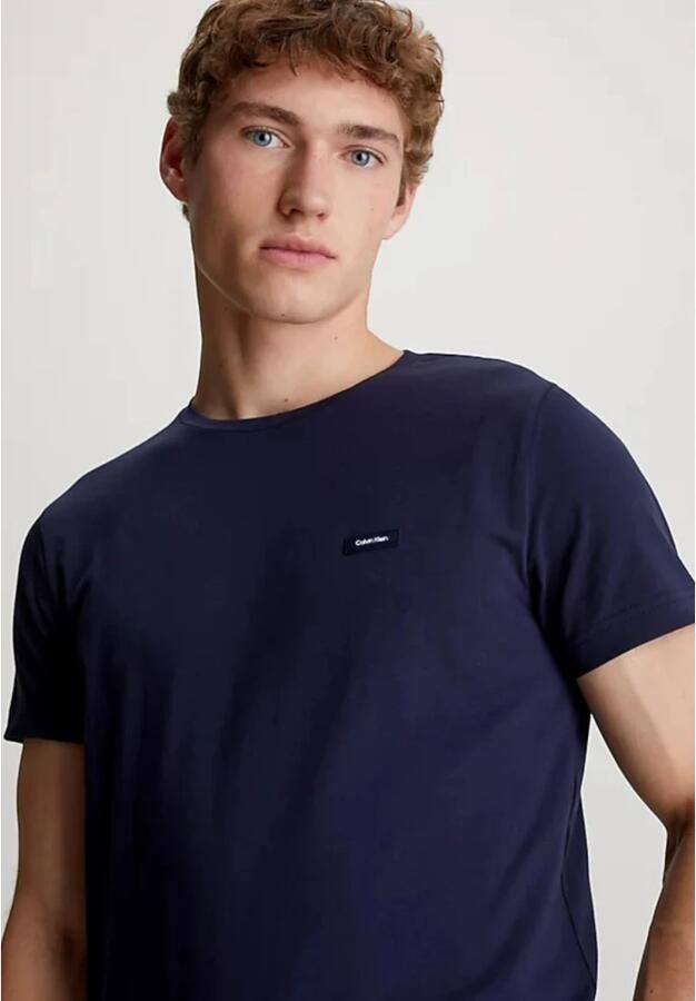 Calvin Klein Night Sky T-shirt Slim Fit Korte Mouw Blue Heren