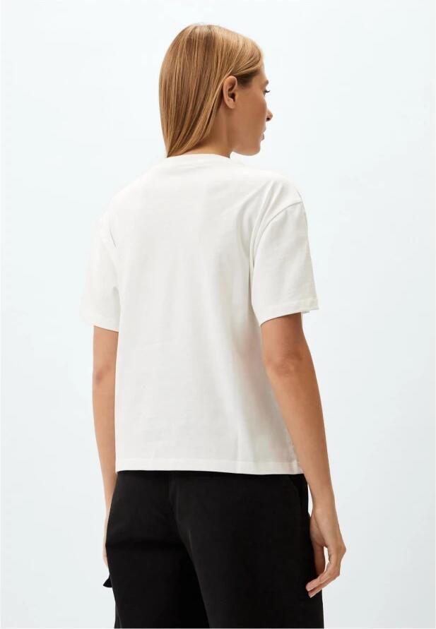 Calvin Klein NYC Logo T-shirt Rechte pasvorm White Dames - Foto 3