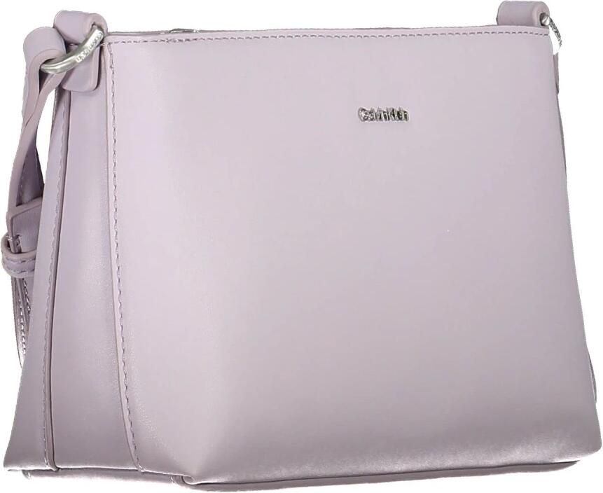 Calvin Klein Paarse Schoudertas met Ritssluiting Purple Dames