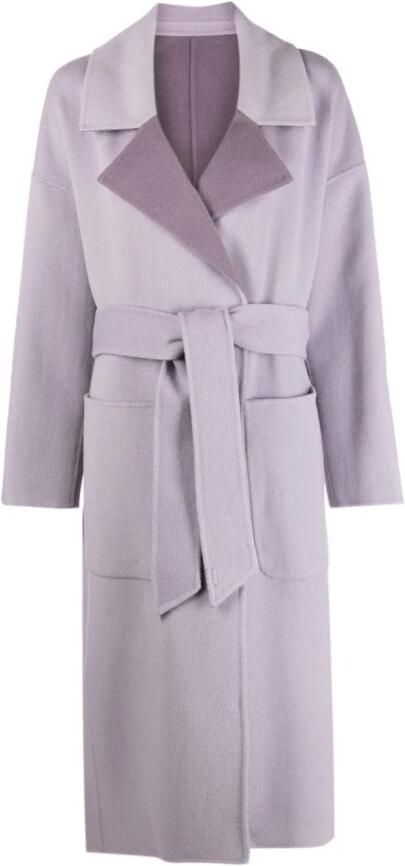 Calvin Klein Paarse Wol Omkeerbare Wikkeljas Purple Dames