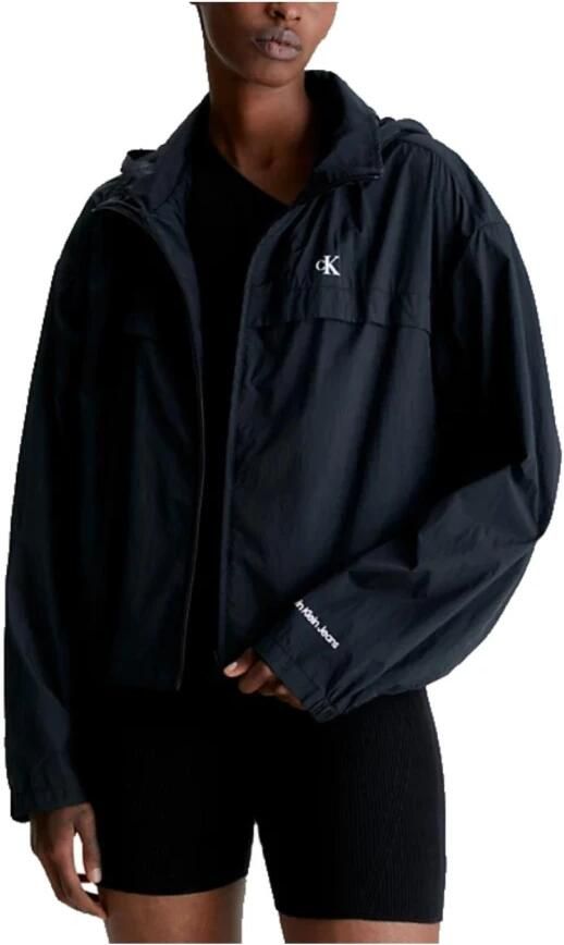 Calvin Klein Windbreaker met staande kraag en capuchon - Foto 2