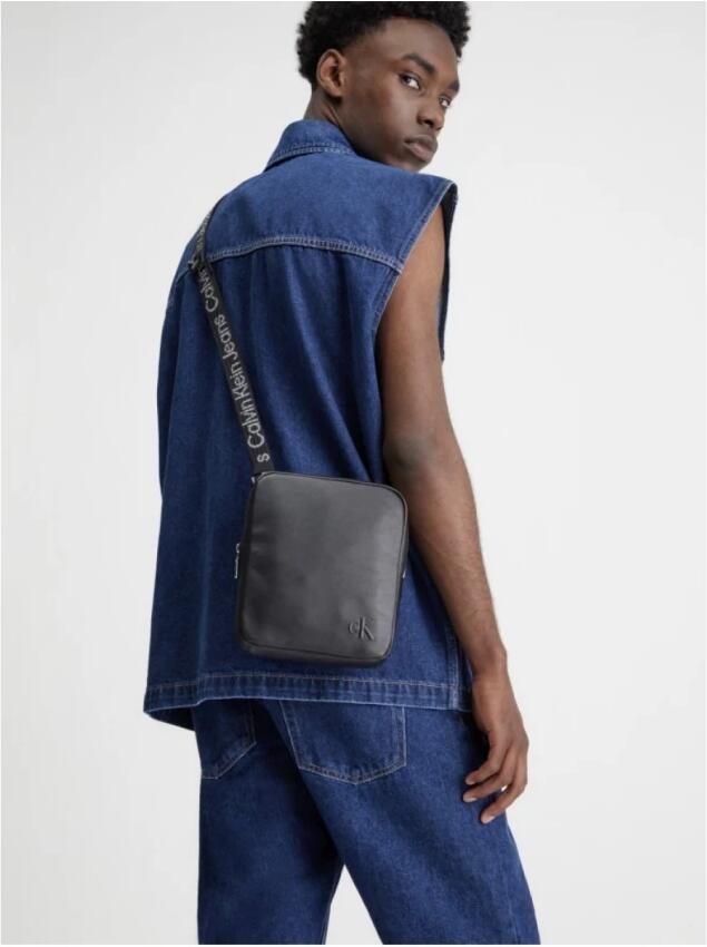 Calvin Klein PU Leren Schoudertas Reporter18 Gray Heren - Foto 2