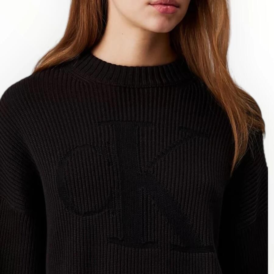 Calvin Klein Trui met staande kraag LOGO INTARSIA REGULAR SWEATER