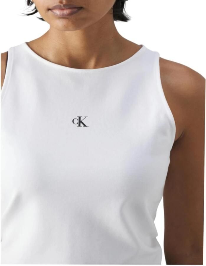 Calvin Klein Jeans Milano Top Lente Zomer Collectie White Dames