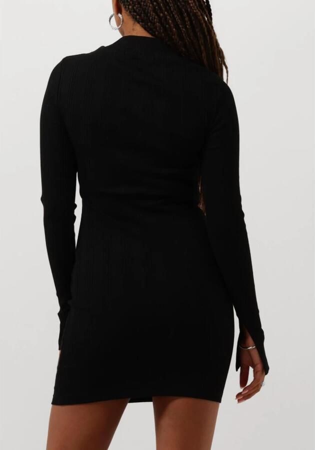 CALVIN KLEIN Dames Jurken Variegtaed Rib Half Zip Ls Dress Zwart - Foto 6
