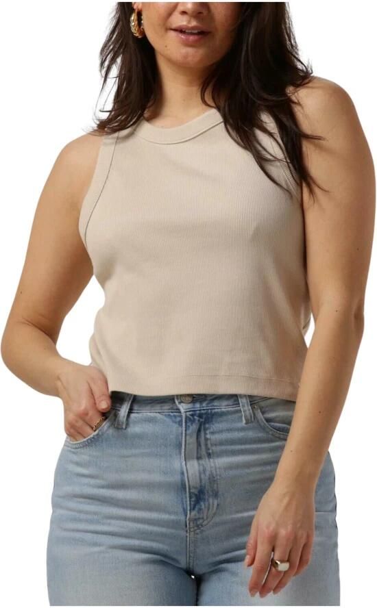 CALVIN KLEIN Dames Tops & T-shirts Rab Rib Tank Top Beige - Foto 3