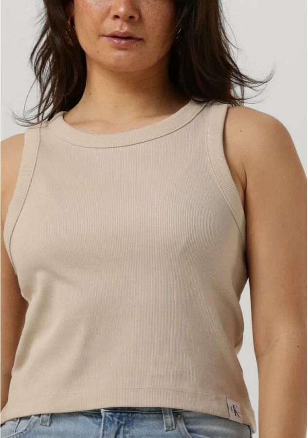 CALVIN KLEIN Dames Tops & T-shirts Rab Rib Tank Top Beige