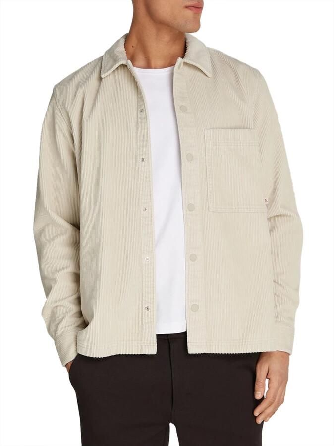 Calvin Klein Beige Corduroy Overshirt Casual Stijl Beige Heren - Foto 5
