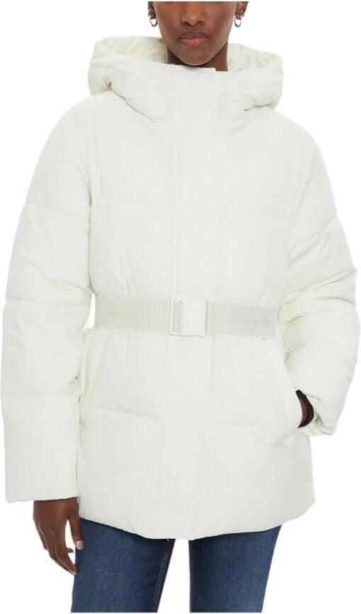 Calvin Klein Jeans Korte Pufferjas Vrouwen Herfst Winter White Dames - Foto 8