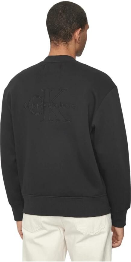 Calvin Klein Jeans Monologo Applique Sweater Herfst Winter Collectie Black Heren - Foto 6