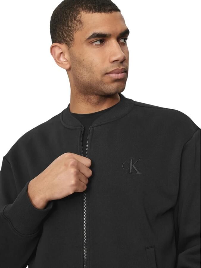 Calvin Klein Jeans Monologo Applique Sweater Herfst Winter Collectie Black Heren - Foto 2