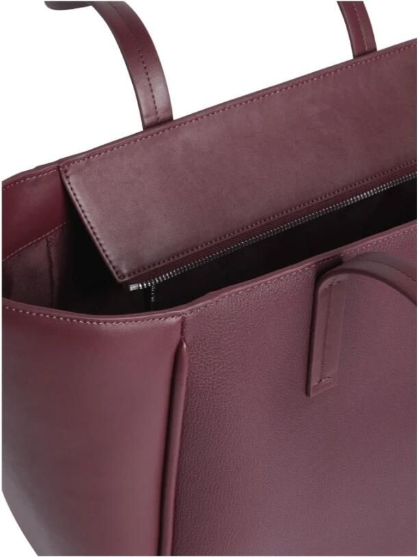Calvin Klein Bordeaux Polyethyleen Handtas Herfst Winter Collectie Brown Dames