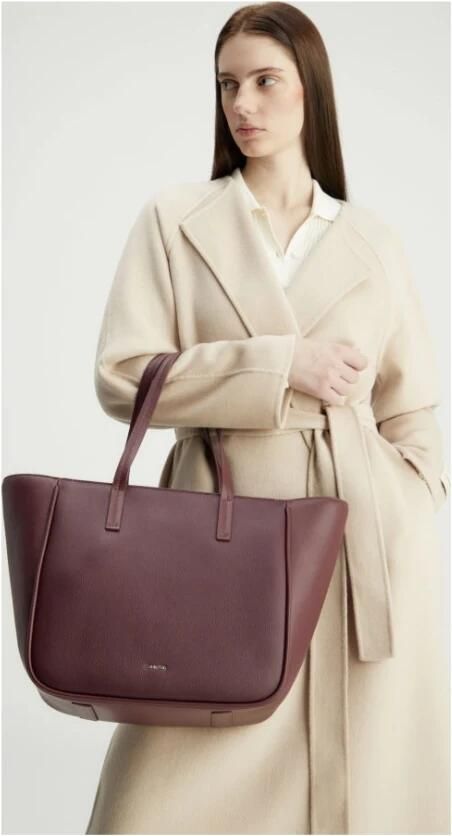 Calvin Klein Bordeaux Polyethyleen Handtas Herfst Winter Collectie Brown Dames - Foto 5