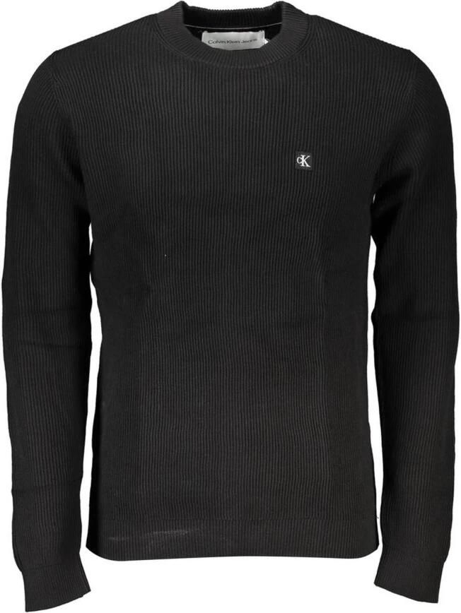 Calvin Klein Jeans Zwarte Crewneck Sweater Monogram CK Borduurwerk Black Heren - Foto 2
