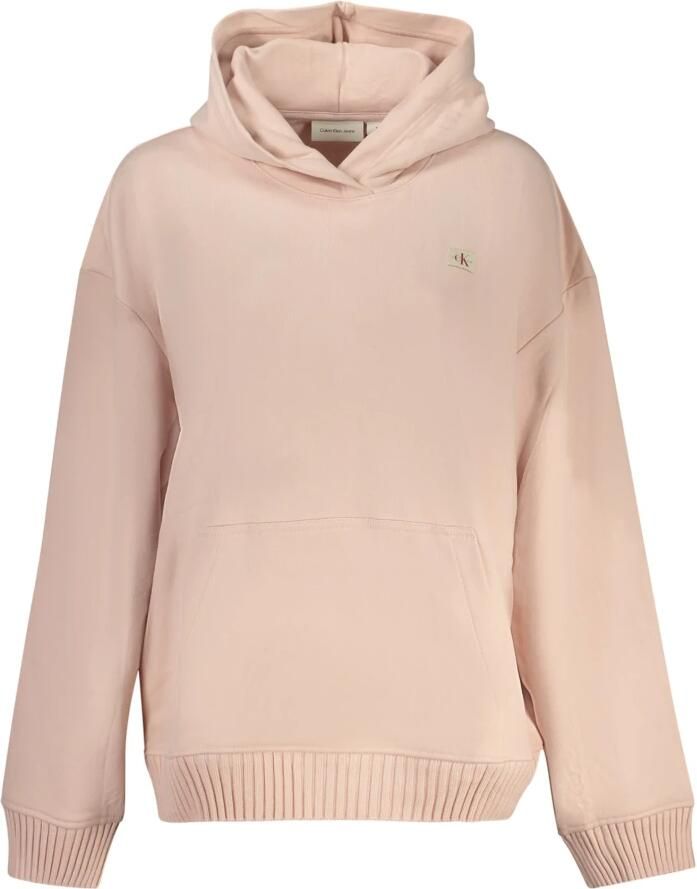 Calvin Klein Roze hoodie met centrale zak en logo Pink Dames