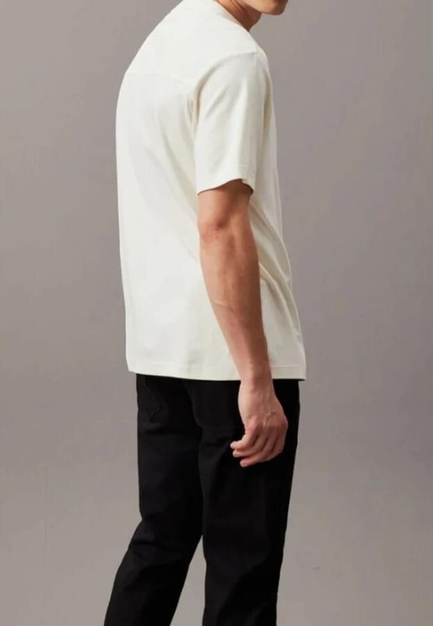 Calvin Klein Geëmbosseerd Logo T-Shirt Katoen Collectie White Heren - Foto 3