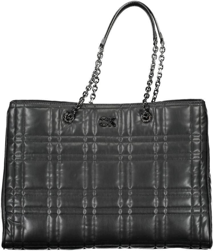 Calvin Klein Zwarte polyester handtas met kettinghandvatten Black Dames - Foto 3