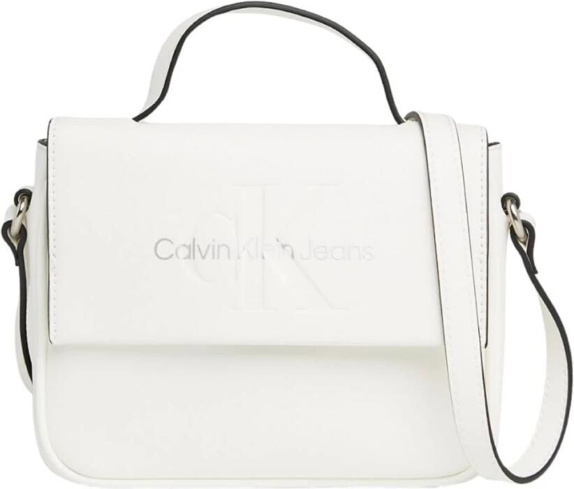 Calvin Klein Sculpted Boxy Flap Tas White Dames