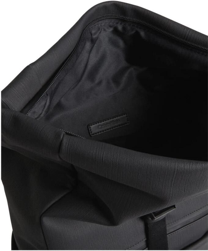 Calvin Klein Sensuele Roll Top Zwarte Rugzak Black Heren