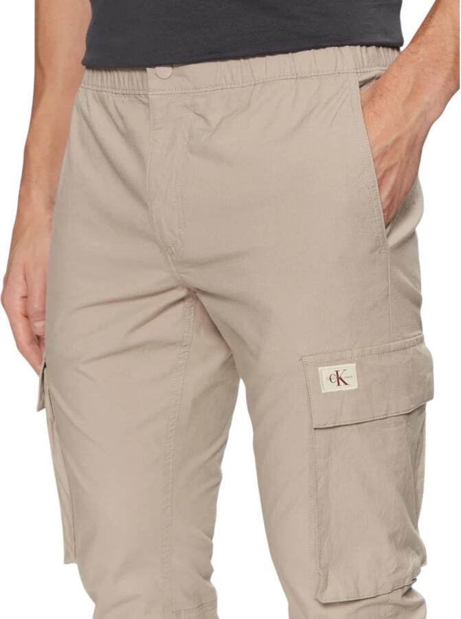 Calvin Klein Jeans Tapered Broek Lente Zomer Collectie Beige Heren