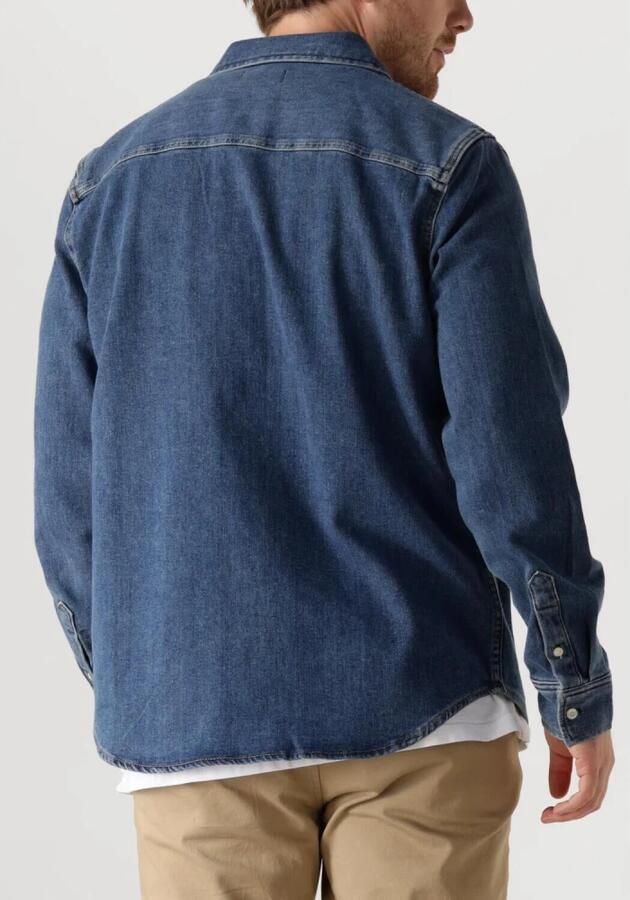 Calvin Klein Slim Denim Overshirt Stijlvol Donkerblauw Blue Heren - Foto 2
