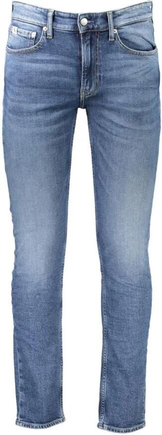Calvin Klein Jeans Lichtblauwe Katoenmix Jeans met Zakken Blue Heren